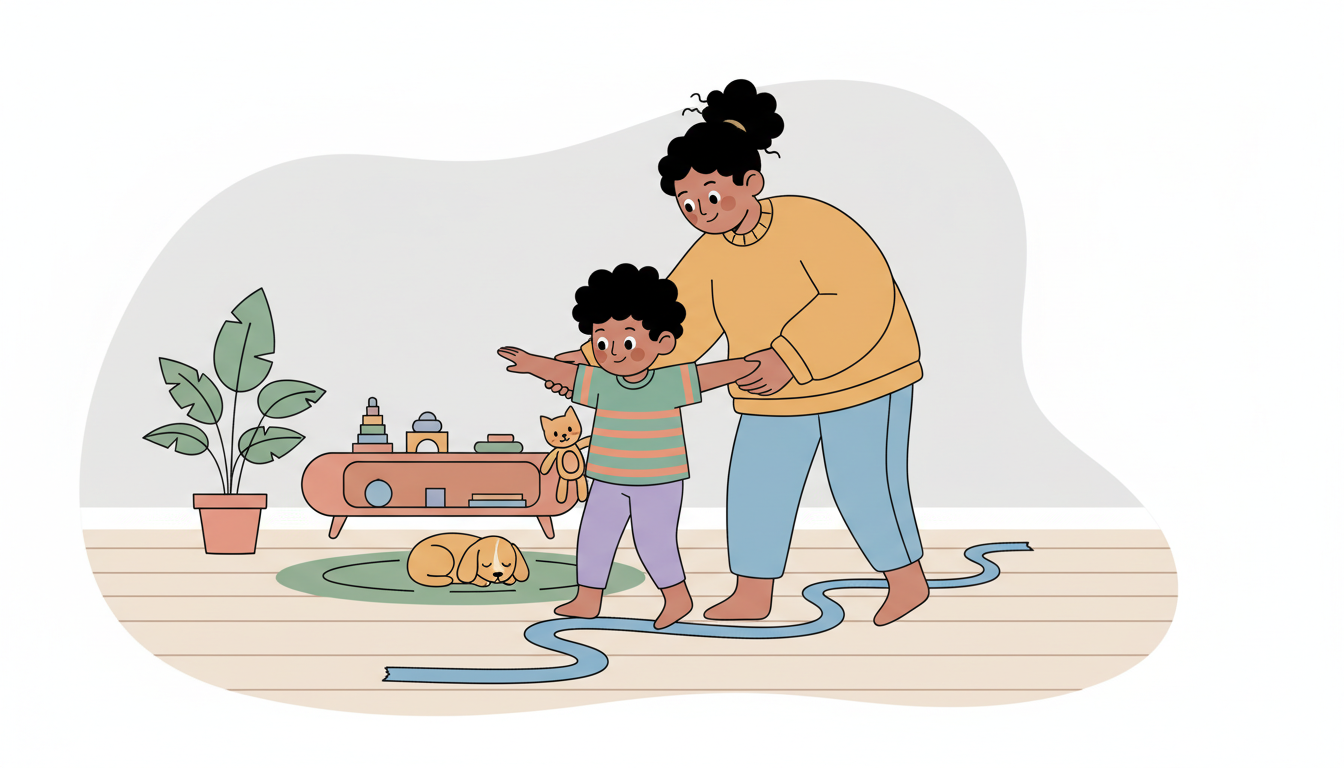 Balance beam walking