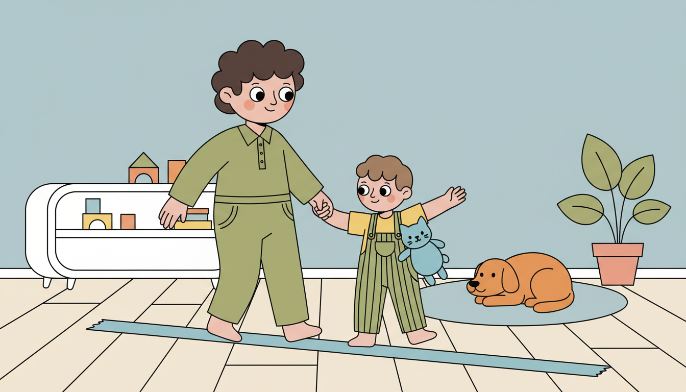 Balance beam walking