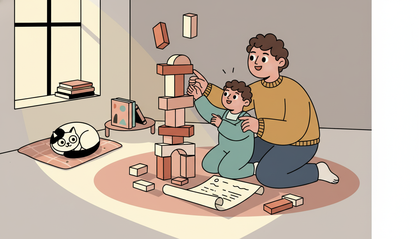 Build a block tower together