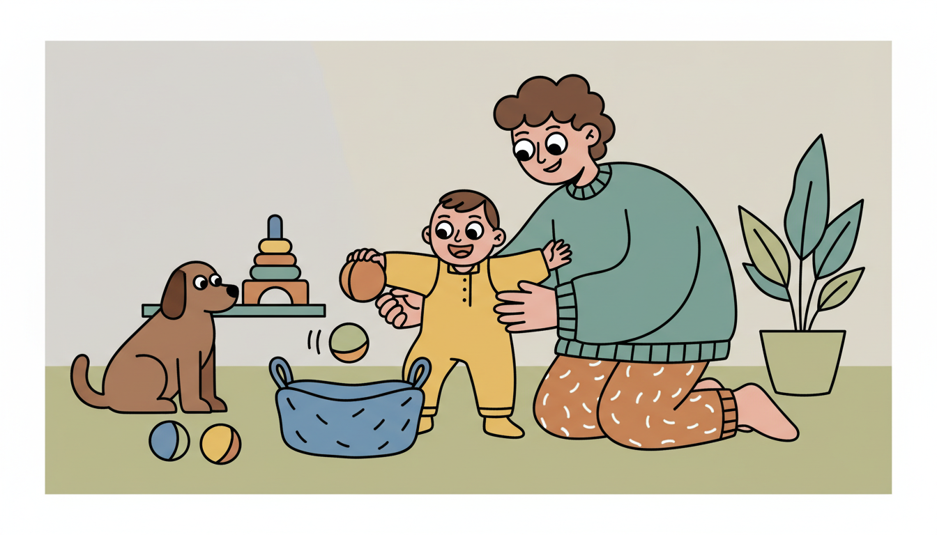 Ball throw and retrieve